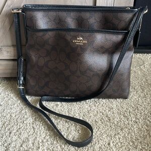 Coach File Crossbody Bag in Black Brown